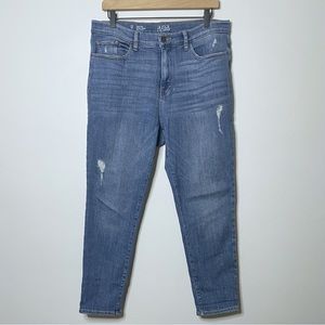 ANA Distressed Skinny Ankle Denim Jeans - Size 12